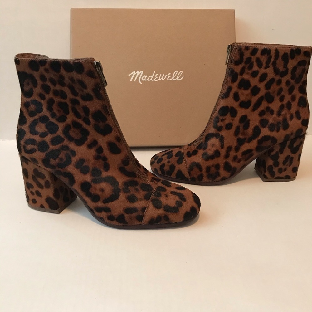 Madewell The Amalia Zip Boot in Leopard Calf Hair - Picture 5 of 10